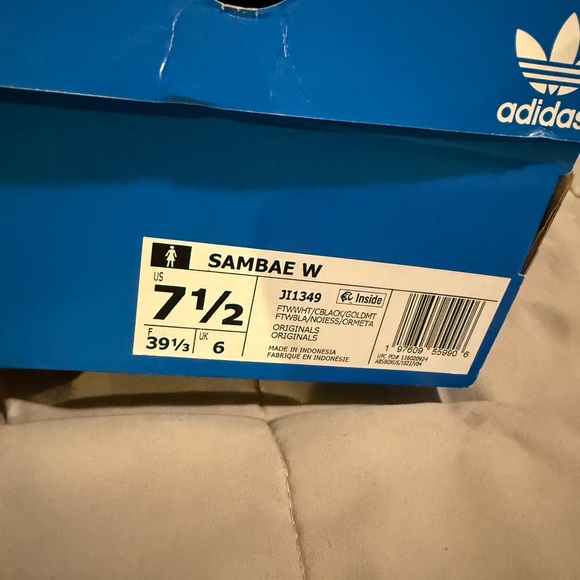 Adidas Samba White Black Gum Sole Sneakers - Picture 7 of 7